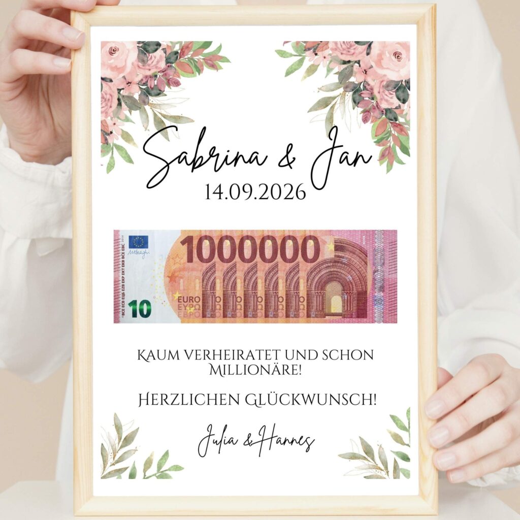 Geldgeschenk Brautpaar Millionäre
